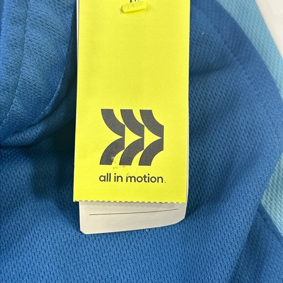 All In Motion Mens Sz XXL Short Mesh Moisture Wicking Two Front Pockets Blue New - Picture 3 of 16